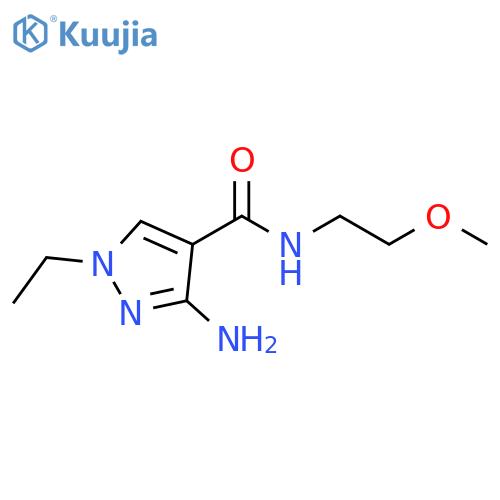3-amino-1-ethyl-N-(2-methoxyethyl)-1H-pyrazole-4-carboxamide structure