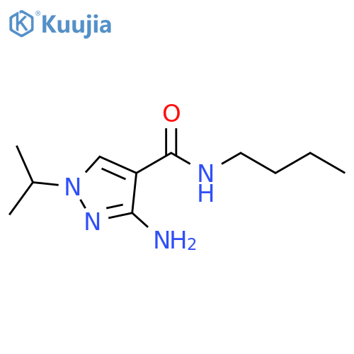 1H-Pyrazole-4-carboxamide, 3-amino-N-butyl-1-(1-methylethyl)- structure