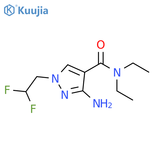 1H-Pyrazole-4-carboxamide, 3-amino-1-(2,2-difluoroethyl)-N,N-diethyl- structure