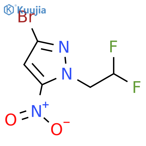 3-bromo-1-(2,2-difluoroethyl)-5-nitro-1H-pyrazole structure
