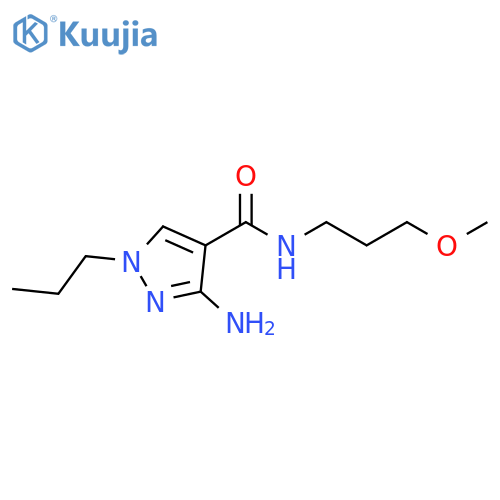 1H-Pyrazole-4-carboxamide, 3-amino-N-(3-methoxypropyl)-1-propyl- structure