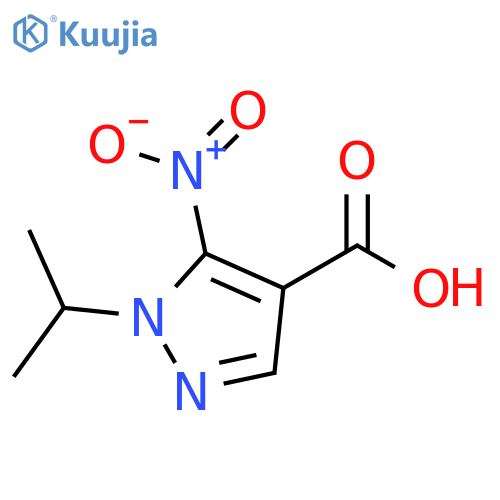 1-isopropyl-5-nitro-1H-pyrazole-4-carboxylic acid structure