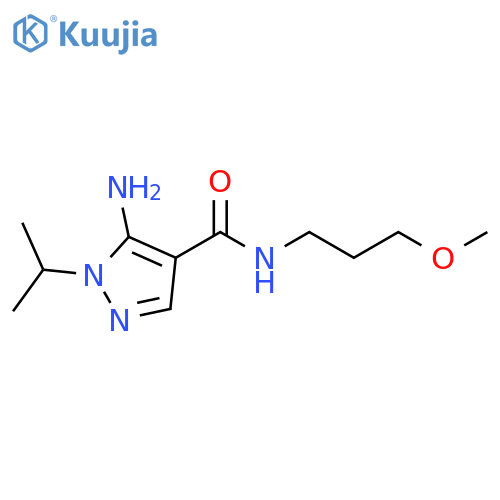 1H-Pyrazole-4-carboxamide, 5-amino-N-(3-methoxypropyl)-1-(1-methylethyl)- structure