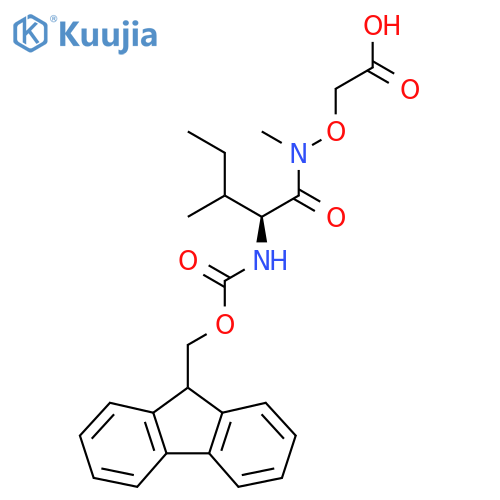 2-{(2S)-2-({(9H-fluoren-9-yl)methoxycarbonyl}amino)-N,3-dimethylpentanamidooxy}acetic acid structure