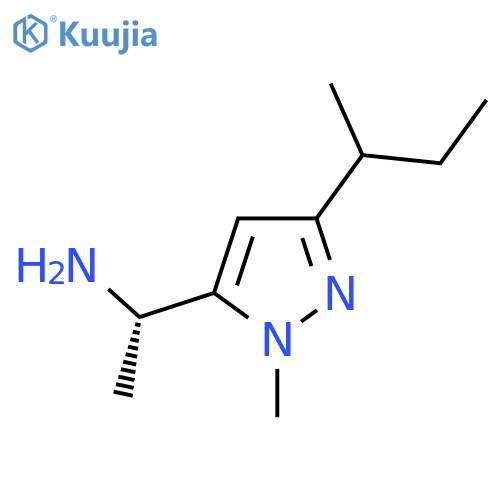 (1S)-1-3-(butan-2-yl)-1-methyl-1H-pyrazol-5-ylethan-1-amine structure
