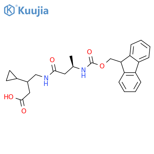 3-cyclopropyl-4-(3R)-3-({(9H-fluoren-9-yl)methoxycarbonyl}amino)butanamidobutanoic acid structure