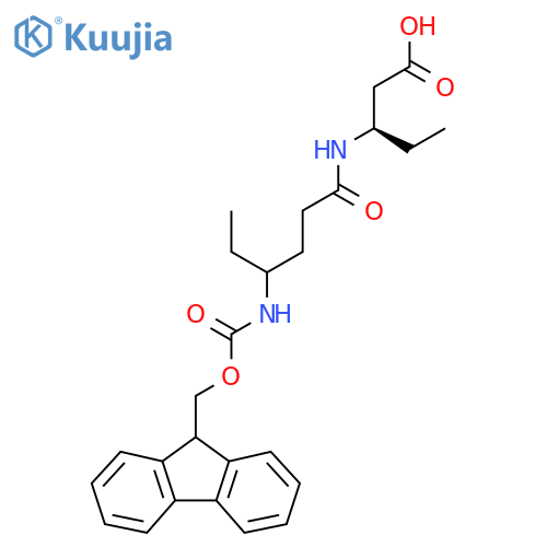 (3R)-3-4-({(9H-fluoren-9-yl)methoxycarbonyl}amino)hexanamidopentanoic acid structure