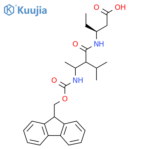 (3S)-3-3-({(9H-fluoren-9-yl)methoxycarbonyl}amino)-2-(propan-2-yl)butanamidopentanoic acid structure