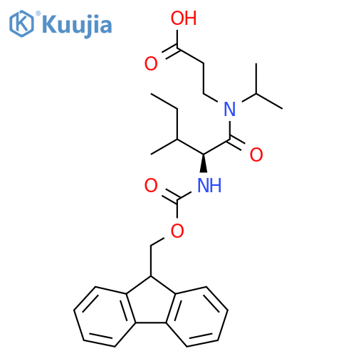 3-(2S)-2-({(9H-fluoren-9-yl)methoxycarbonyl}amino)-3-methyl-N-(propan-2-yl)pentanamidopropanoic acid structure