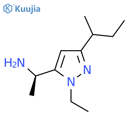(1R)-1-3-(butan-2-yl)-1-ethyl-1H-pyrazol-5-ylethan-1-amine structure