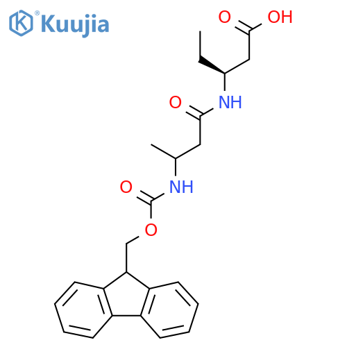 (3S)-3-3-({(9H-fluoren-9-yl)methoxycarbonyl}amino)butanamidopentanoic acid structure