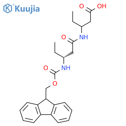 3-(3R)-3-({(9H-fluoren-9-yl)methoxycarbonyl}amino)pentanamidopentanoic acid structure