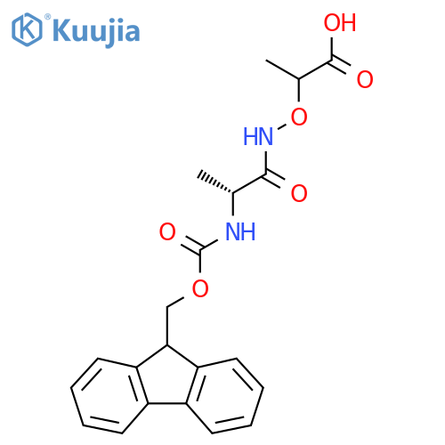 2-{(2R)-2-({(9H-fluoren-9-yl)methoxycarbonyl}amino)propanamidooxy}propanoic acid structure