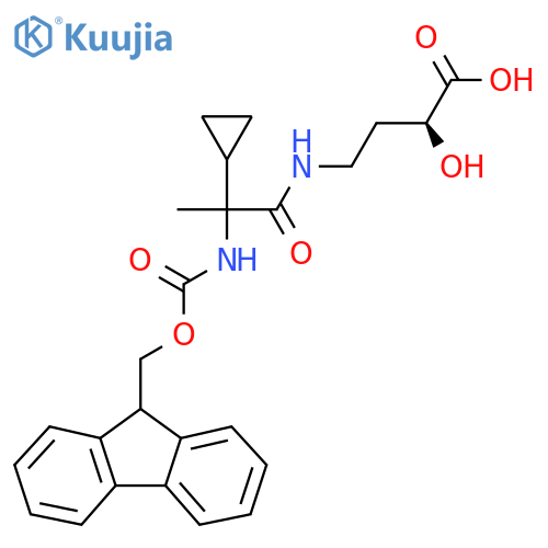 (2S)-4-2-cyclopropyl-2-({(9H-fluoren-9-yl)methoxycarbonyl}amino)propanamido-2-hydroxybutanoic acid structure