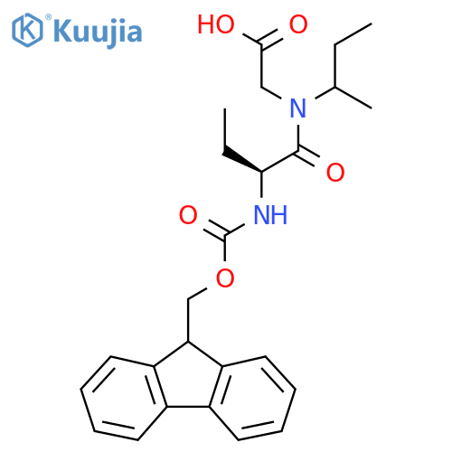 2-(2S)-N-(butan-2-yl)-2-({(9H-fluoren-9-yl)methoxycarbonyl}amino)butanamidoacetic acid structure