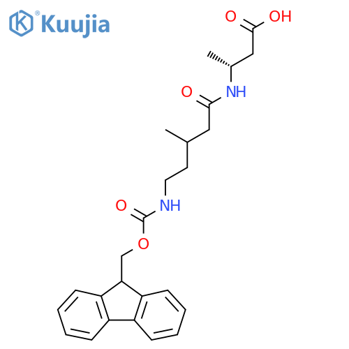 (3R)-3-5-({(9H-fluoren-9-yl)methoxycarbonyl}amino)-3-methylpentanamidobutanoic acid structure