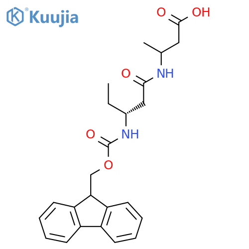 3-(3R)-3-({(9H-fluoren-9-yl)methoxycarbonyl}amino)pentanamidobutanoic acid structure