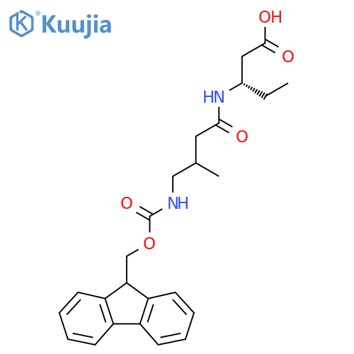 (3S)-3-4-({(9H-fluoren-9-yl)methoxycarbonyl}amino)-3-methylbutanamidopentanoic acid structure