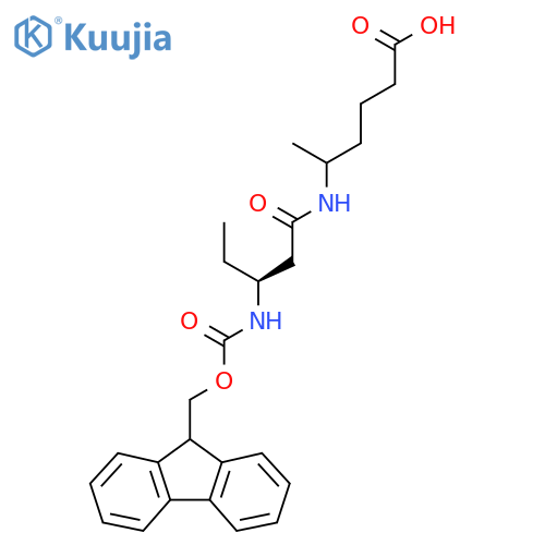 5-(3S)-3-({(9H-fluoren-9-yl)methoxycarbonyl}amino)pentanamidohexanoic acid structure