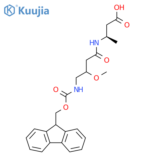 (3R)-3-4-({(9H-fluoren-9-yl)methoxycarbonyl}amino)-3-methoxybutanamidobutanoic acid structure