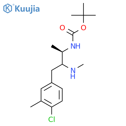 tert-butyl N-(2R)-4-(4-chloro-3-methylphenyl)-3-(methylamino)butan-2-ylcarbamate structure