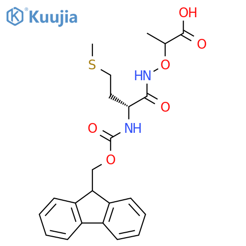 2-{(2R)-2-({(9H-fluoren-9-yl)methoxycarbonyl}amino)-4-(methylsulfanyl)butanamidooxy}propanoic acid structure