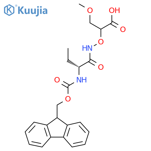 2-{(2R)-2-({(9H-fluoren-9-yl)methoxycarbonyl}amino)butanamidooxy}-3-methoxypropanoic acid structure