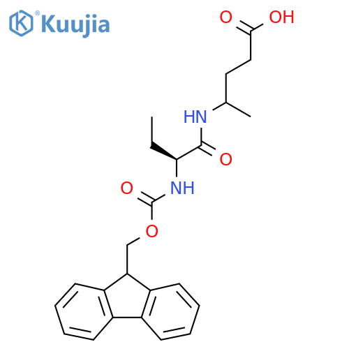 4-(2S)-2-({(9H-fluoren-9-yl)methoxycarbonyl}amino)butanamidopentanoic acid structure