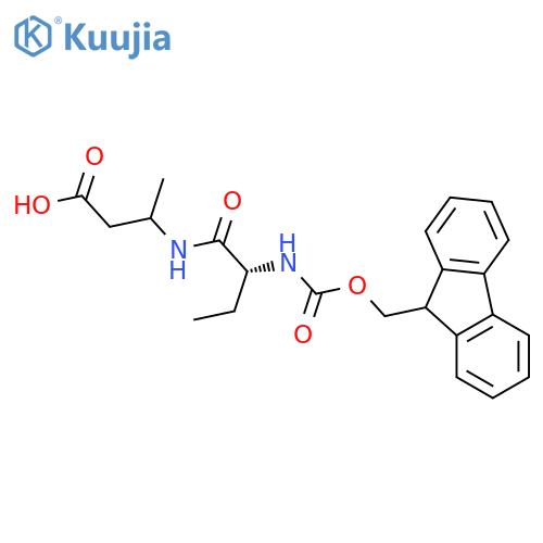 3-(2R)-2-({(9H-fluoren-9-yl)methoxycarbonyl}amino)butanamidobutanoic acid structure