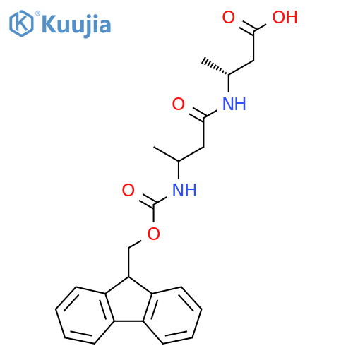 (3R)-3-3-({(9H-fluoren-9-yl)methoxycarbonyl}amino)butanamidobutanoic acid structure