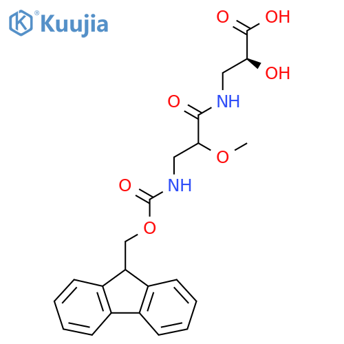 (2S)-3-3-({(9H-fluoren-9-yl)methoxycarbonyl}amino)-2-methoxypropanamido-2-hydroxypropanoic acid structure