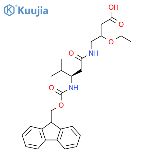 3-ethoxy-4-(3R)-3-({(9H-fluoren-9-yl)methoxycarbonyl}amino)-4-methylpentanamidobutanoic acid structure