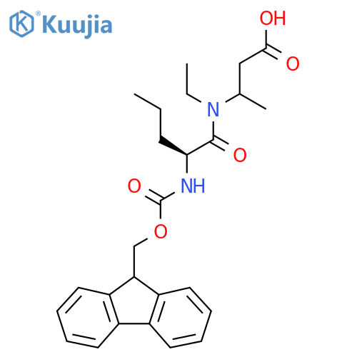 3-(2S)-N-ethyl-2-({(9H-fluoren-9-yl)methoxycarbonyl}amino)pentanamidobutanoic acid structure
