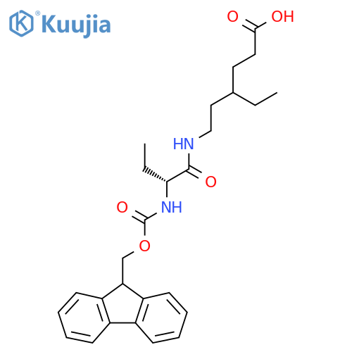 4-ethyl-6-(2R)-2-({(9H-fluoren-9-yl)methoxycarbonyl}amino)butanamidohexanoic acid structure