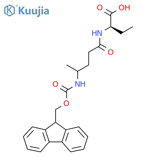 (2R)-2-4-({(9H-fluoren-9-yl)methoxycarbonyl}amino)pentanamidobutanoic acid structure