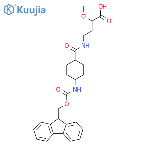 2-methoxy-4-{(1r,4r)-4-({(9H-fluoren-9-yl)methoxycarbonyl}amino)cyclohexylformamido}butanoic acid structure