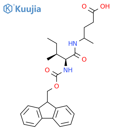 4-(2S,3S)-2-({(9H-fluoren-9-yl)methoxycarbonyl}amino)-3-methylpentanamidopentanoic acid structure