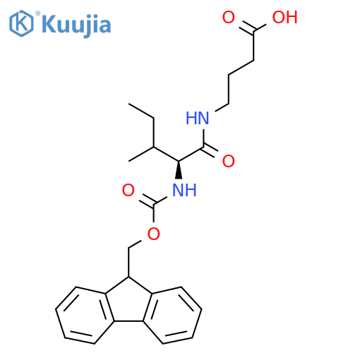 4-(2S)-2-({(9H-fluoren-9-yl)methoxycarbonyl}amino)-3-methylpentanamidobutanoic acid structure