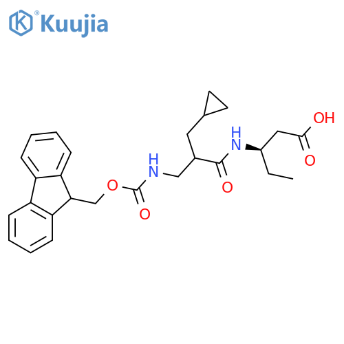 (3R)-3-2-(cyclopropylmethyl)-3-({(9H-fluoren-9-yl)methoxycarbonyl}amino)propanamidopentanoic acid structure