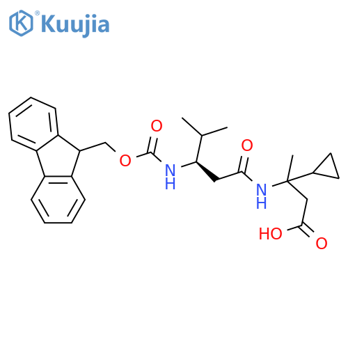 3-cyclopropyl-3-(3R)-3-({(9H-fluoren-9-yl)methoxycarbonyl}amino)-4-methylpentanamidobutanoic acid structure