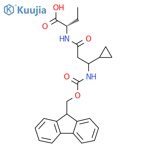 (2S)-2-3-cyclopropyl-3-({(9H-fluoren-9-yl)methoxycarbonyl}amino)propanamidobutanoic acid structure