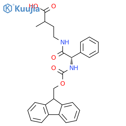 4-(2S)-2-({(9H-fluoren-9-yl)methoxycarbonyl}amino)-2-phenylacetamido-2-methylbutanoic acid structure