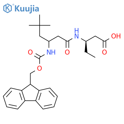(3R)-3-3-({(9H-fluoren-9-yl)methoxycarbonyl}amino)-5,5-dimethylhexanamidopentanoic acid structure