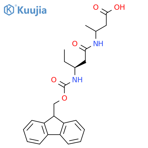 3-(3S)-3-({(9H-fluoren-9-yl)methoxycarbonyl}amino)pentanamidobutanoic acid structure