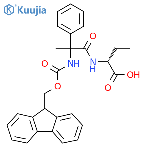 (2R)-2-2-({(9H-fluoren-9-yl)methoxycarbonyl}amino)-2-phenylpropanamidobutanoic acid structure