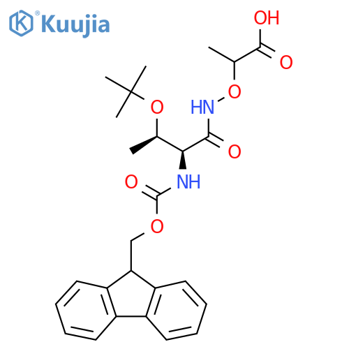 2-{(2S,3R)-3-(tert-butoxy)-2-({(9H-fluoren-9-yl)methoxycarbonyl}amino)butanamidooxy}propanoic acid structure