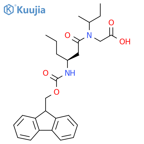 2-(3S)-N-(butan-2-yl)-3-({(9H-fluoren-9-yl)methoxycarbonyl}amino)hexanamidoacetic acid structure