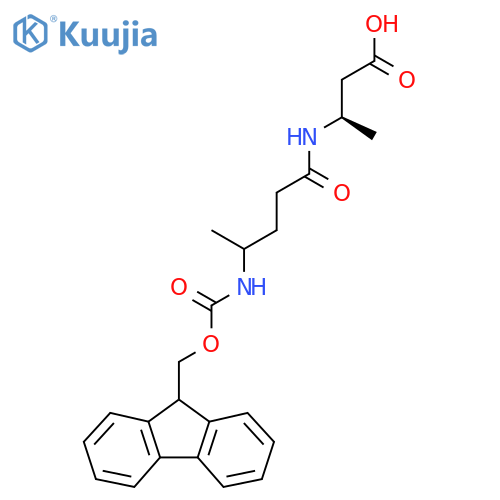 (3R)-3-4-({(9H-fluoren-9-yl)methoxycarbonyl}amino)pentanamidobutanoic acid structure