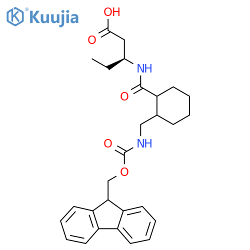 (3S)-3-({2-({(9H-fluoren-9-yl)methoxycarbonyl}amino)methylcyclohexyl}formamido)pentanoic acid structure