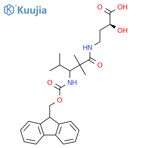 (2S)-4-3-({(9H-fluoren-9-yl)methoxycarbonyl}amino)-2,2,4-trimethylpentanamido-2-hydroxybutanoic acid structure